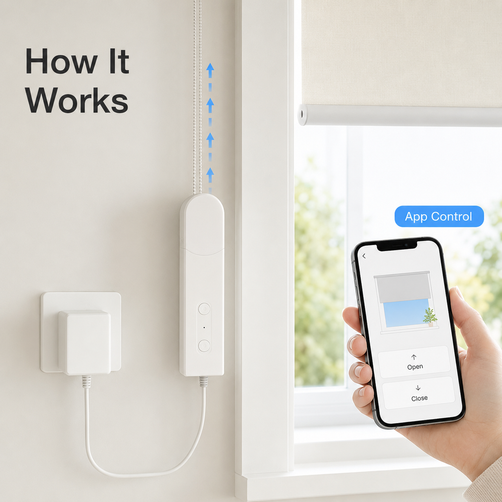 App control workflow image for smart blind motor
