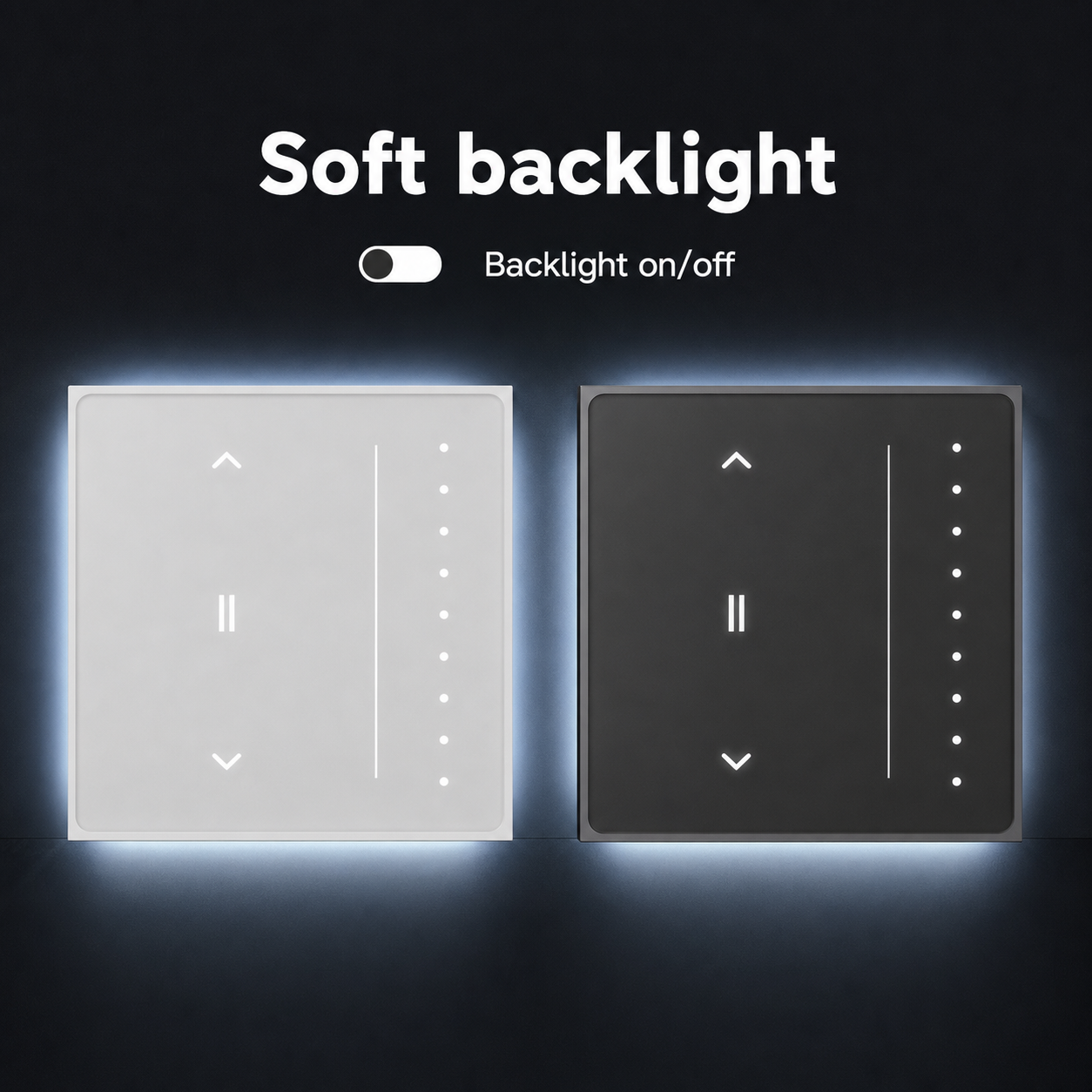 Backlight on off image for curtain wall switch