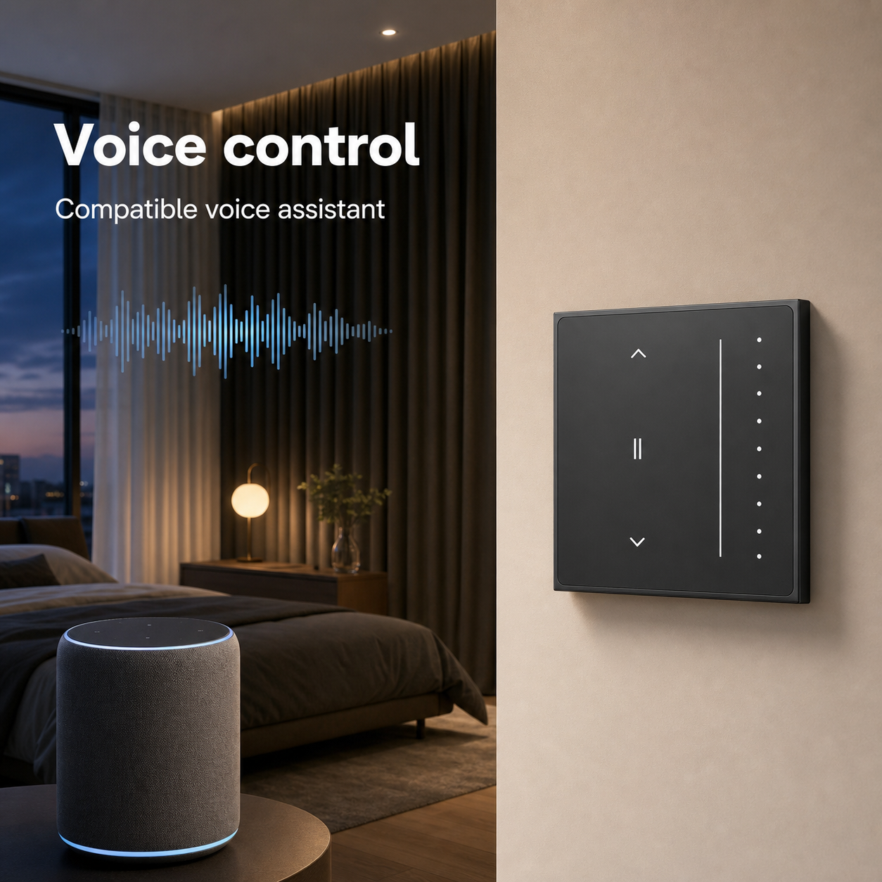 Generic voice control scene for smart curtain switch