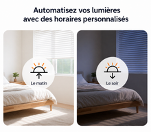 NéoShade Orb-Matter Pro, automatisation des volets avec horaires personnalisés le matin et le soir