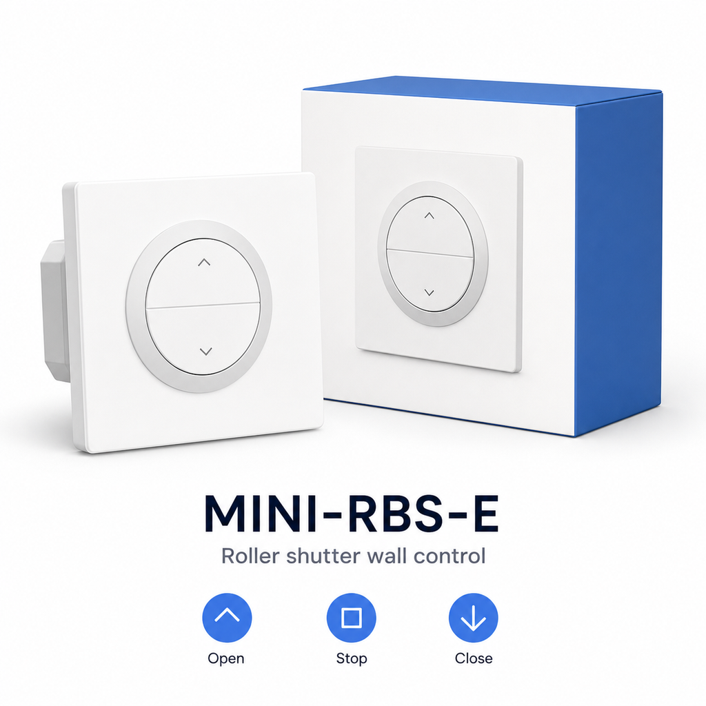 MINI-RBS-E variant packshot for NéoShade Orb-Matter Pro roller shutter wall control