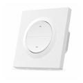 Commande de volet NéoShade Orb-ZigBee Pro blanche vue en angle sur fond blanc.