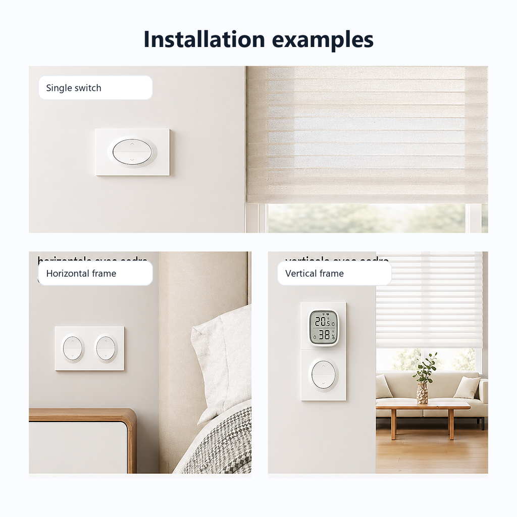Installation examples for NéoShade Orb-ZigBee Pro in modern interiors