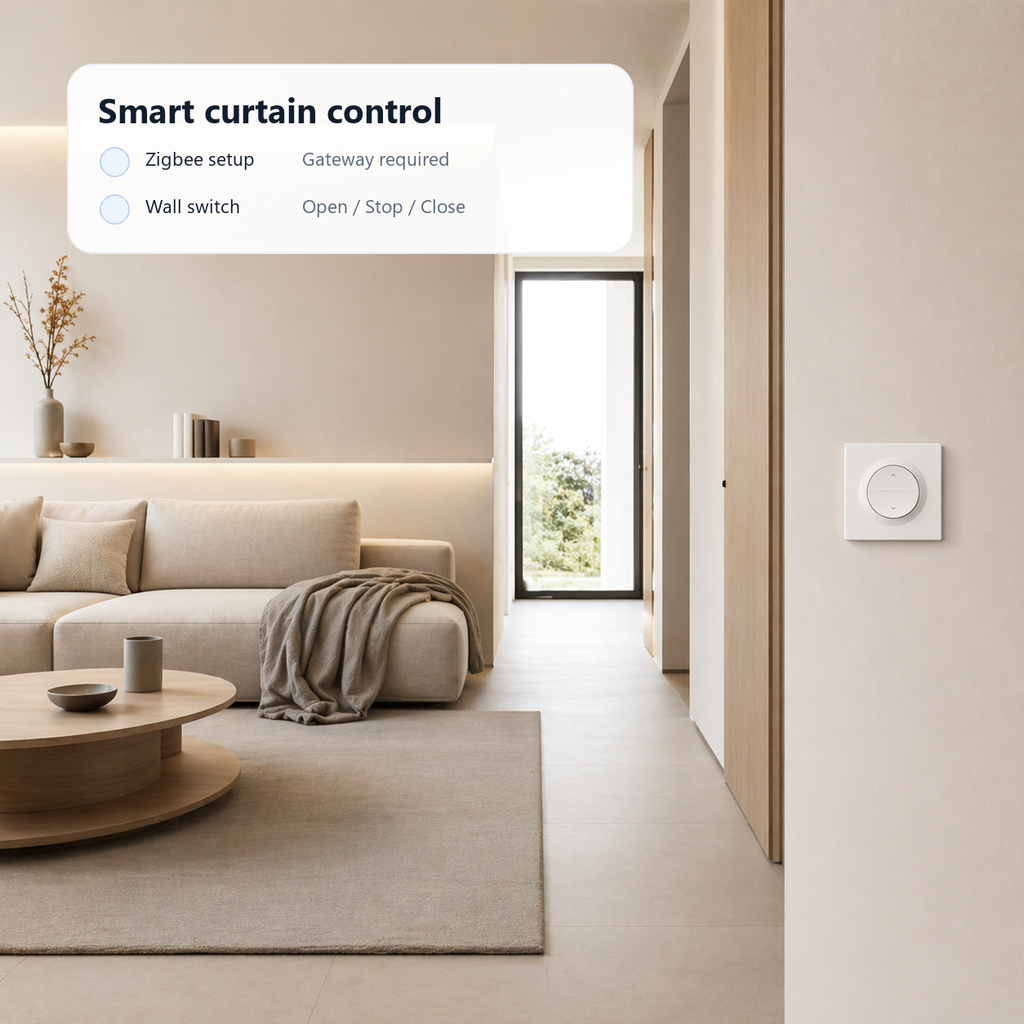 Smart curtain control overview for NéoShade Orb-ZigBee Pro with Zigbee gateway note