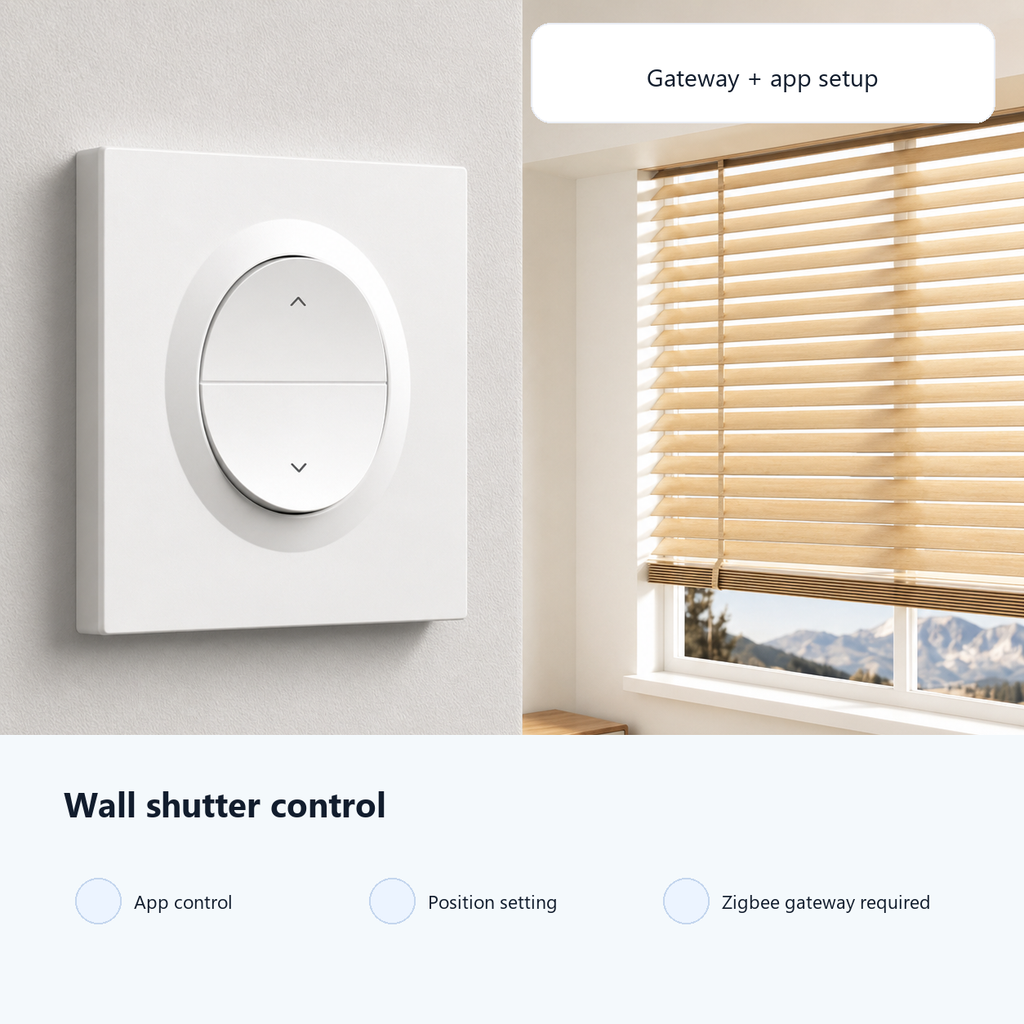 Wall shutter app control setup for NéoShade Orb-ZigBee Pro