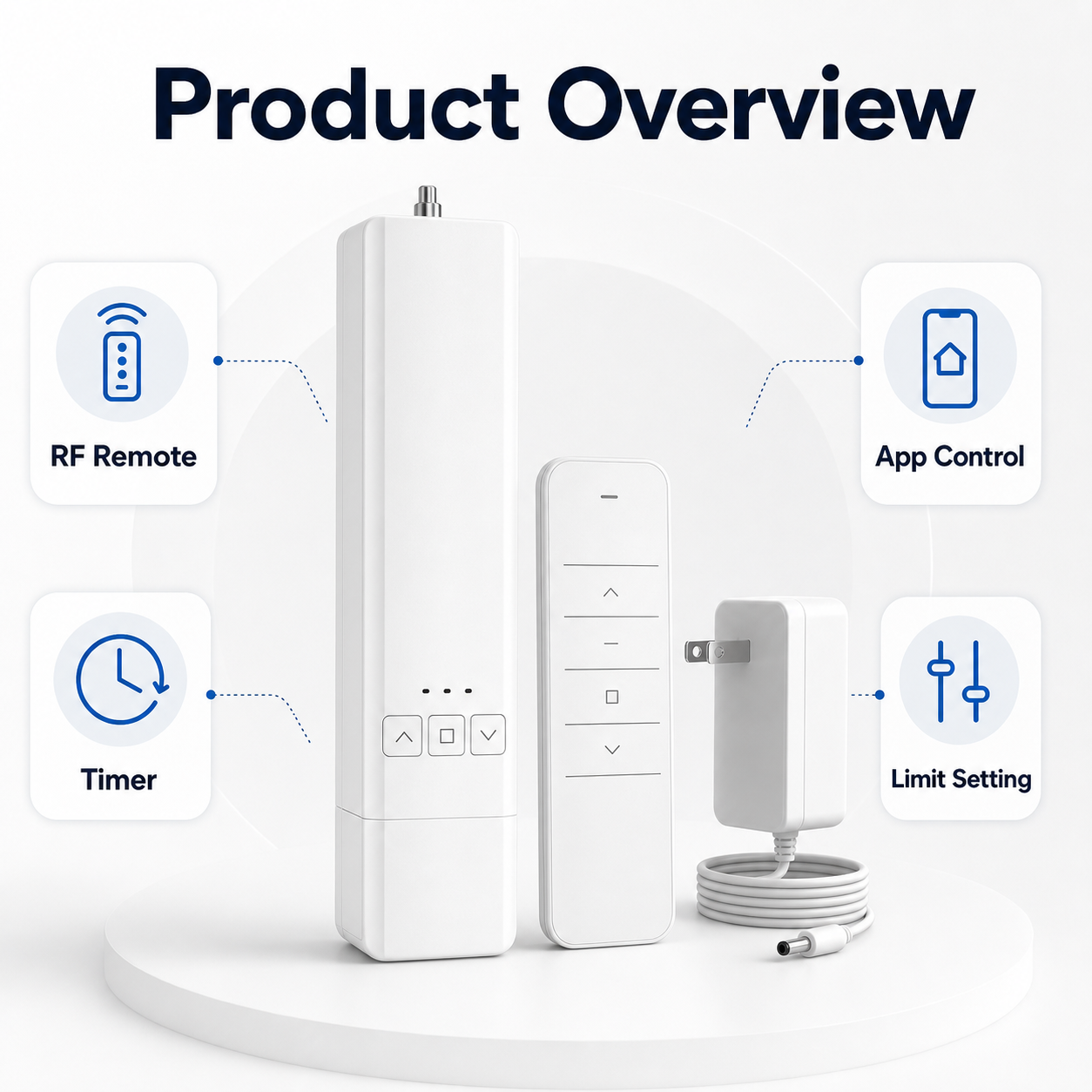 Product overview for RF Wi-Fi blind motor kit