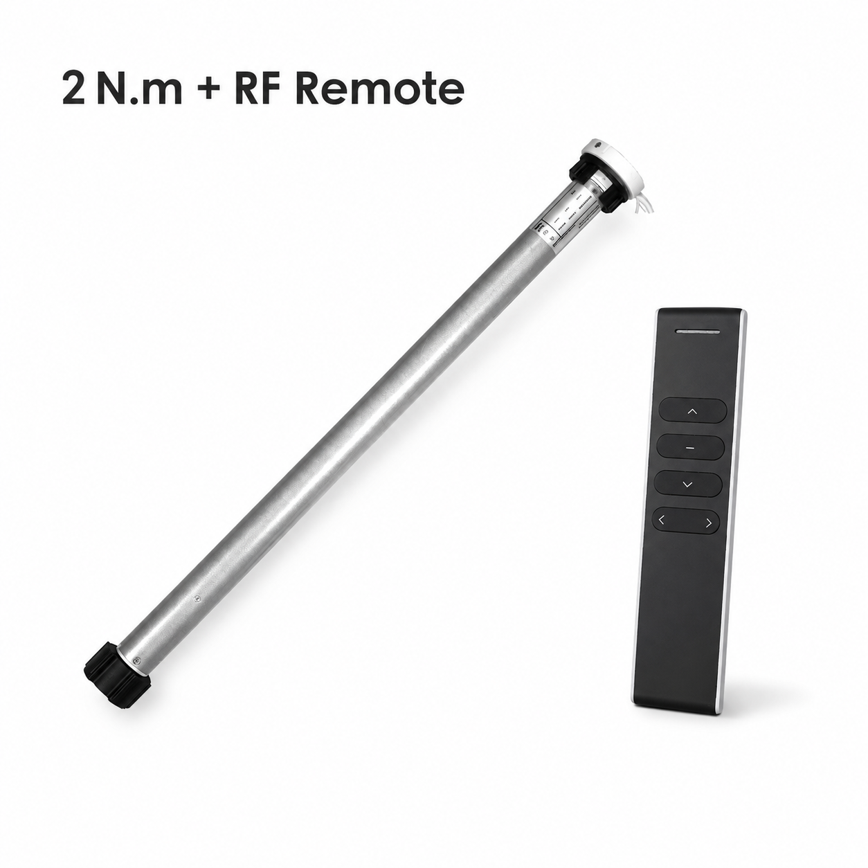 Variant packshot of 2 N.m roller blind motor with RF remote