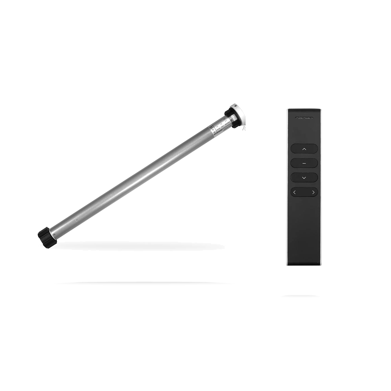 Moteur store 38 mm NéoShade Tube Comfort 1,1 N.m avec télécommande RF sur fond blanc
