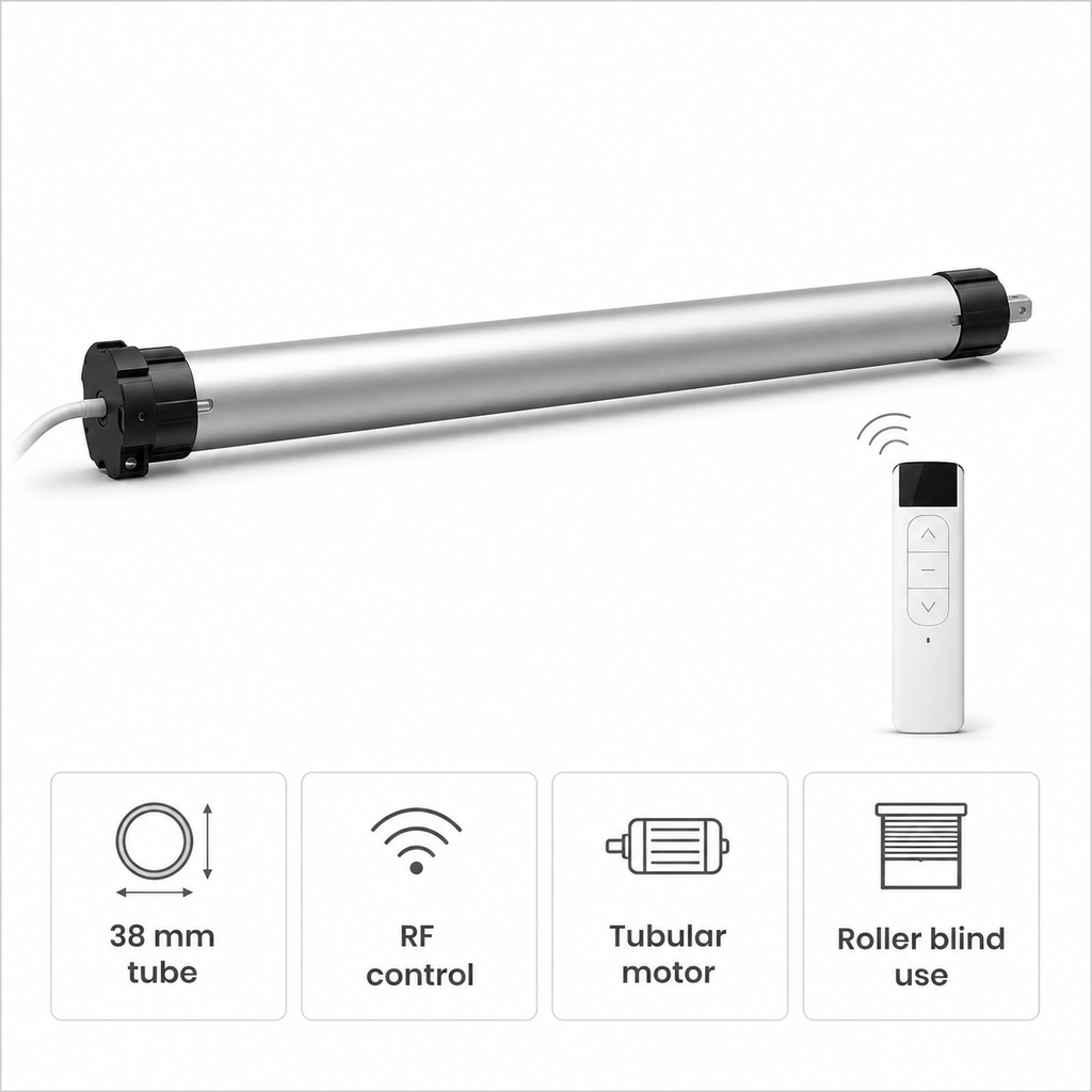 Product specification card for RF tubular roller blind motor