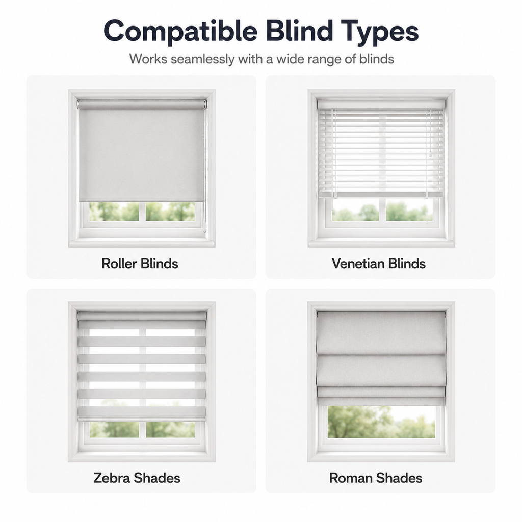 Compatible blind types for rechargeable roller blind motor