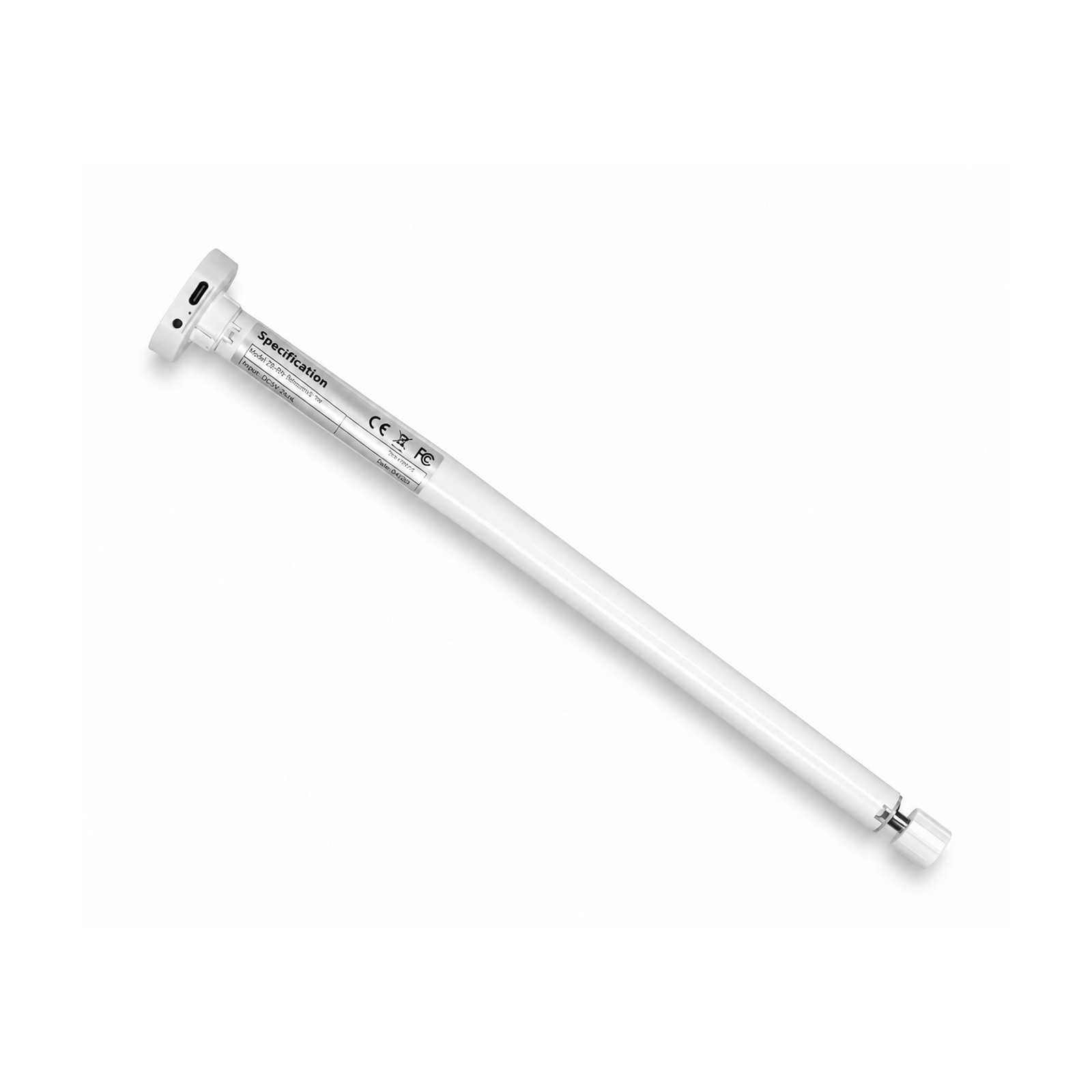 Moteur store ZigBee rechargeable 16 mm Neoshade Tube Mini Comfort sur fond blanc