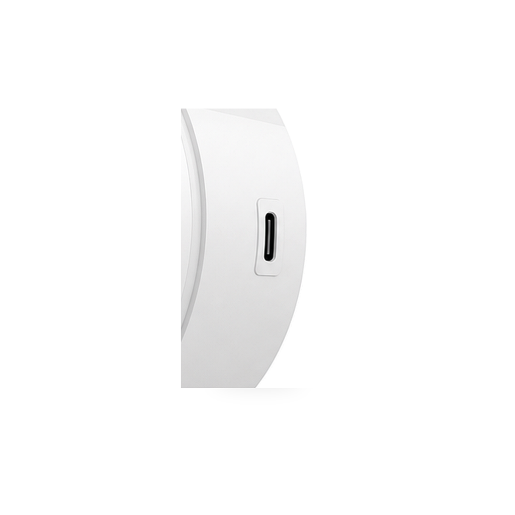 NeoSiren Alert Comfort sirene ZigBee detail port USB lateral sur fond blanc
