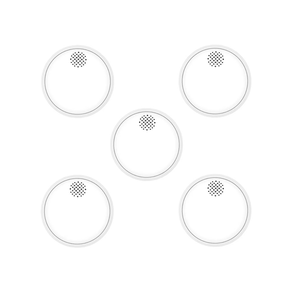 Cinq détecteurs de fumée connectés blancs NéoSmoke Comfort, lot de 5