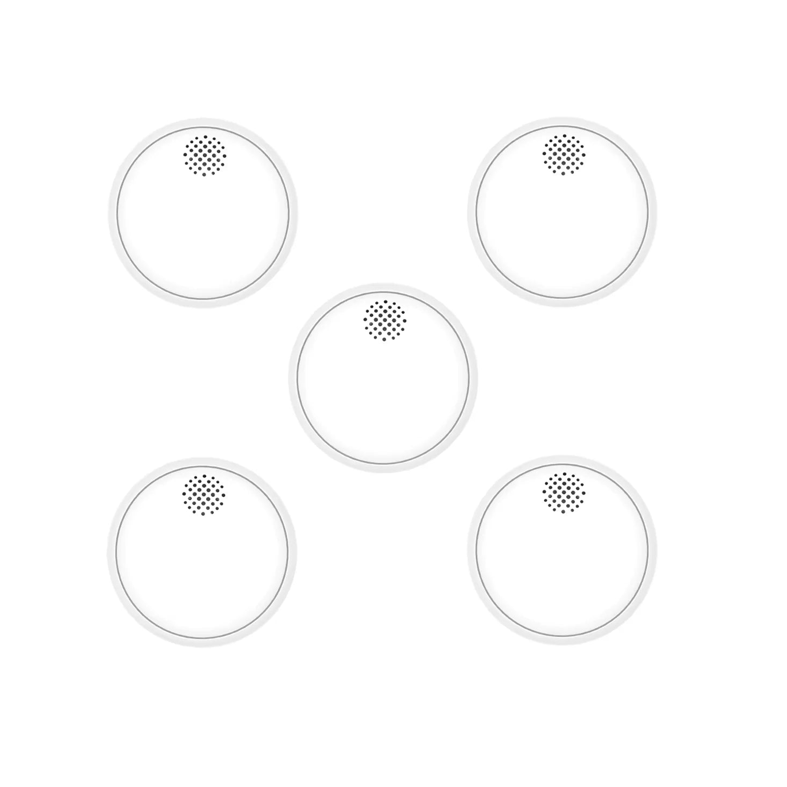 Cinq détecteurs de fumée connectés blancs NéoSmoke Comfort, lot de 5