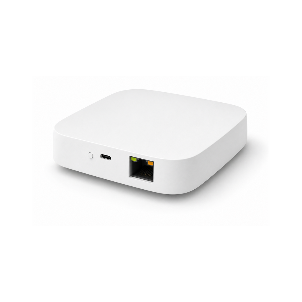 Hub filaire NéoSoft Curve Comfort avec port Ethernet sur fond studio blanc