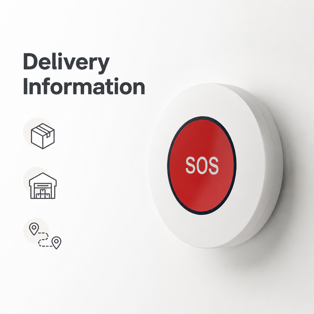 Clean delivery information visual for SOS button order