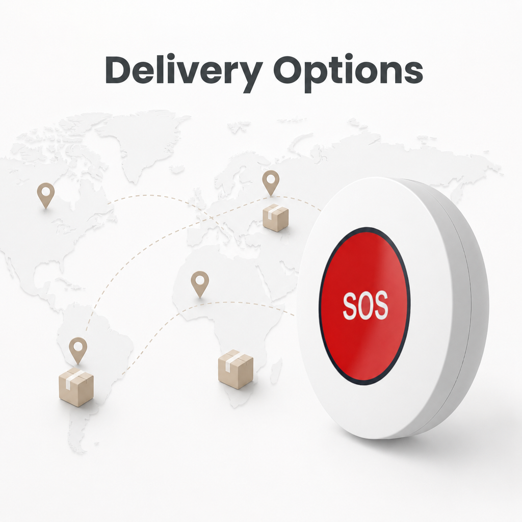 Generic delivery route map visual for SOS button order