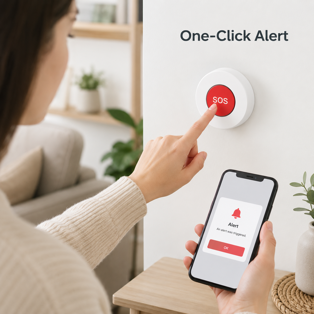 Home one-click alert use case for ZigBee SOS button