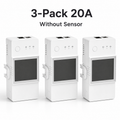 Three-pack of NéoStat Pro 20A modules without external sensor on white studio background