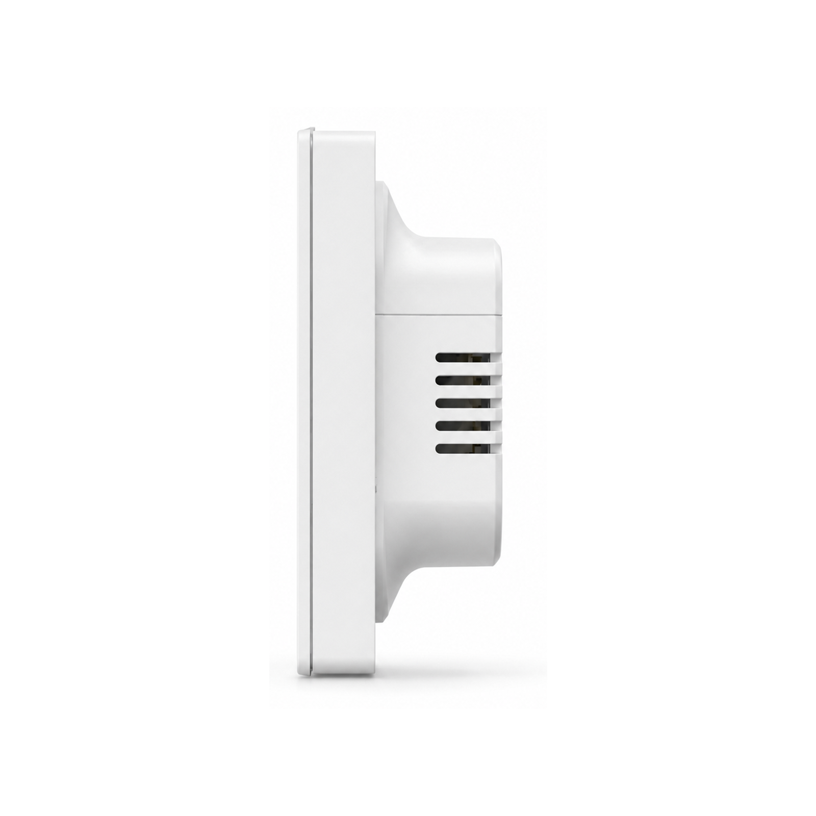 Vue de profil de l’interrupteur mécanique NéoSwitch M5 Matter Pro sur fond blanc.