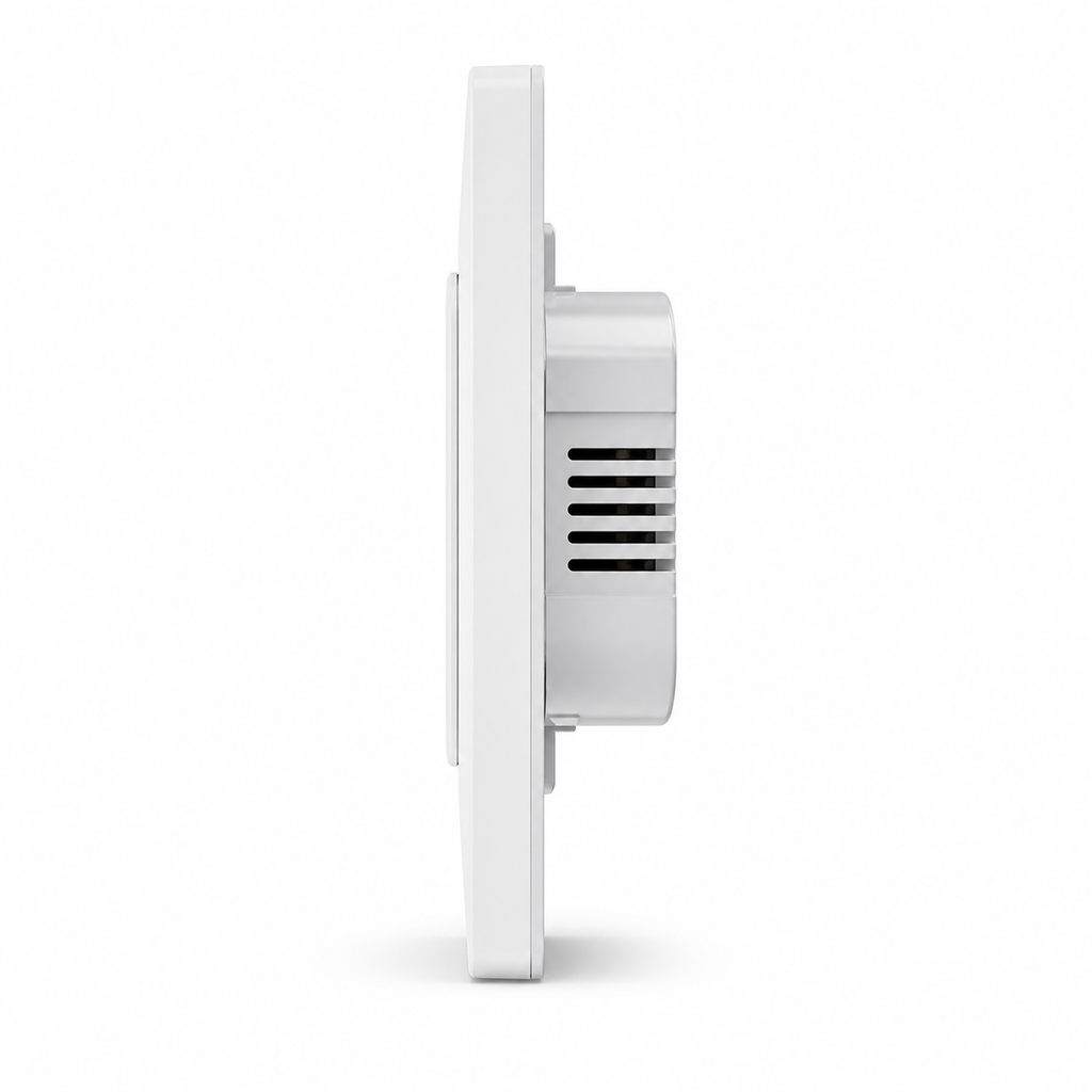 Slim side profile of NéoSwitch M5 Matter Pro US Type 120 wall switch