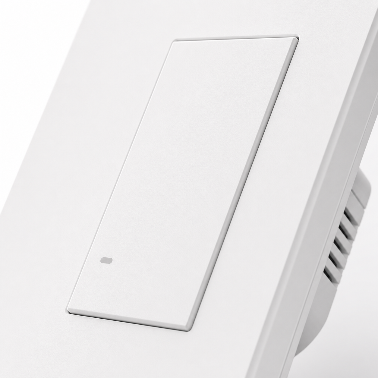 Close-up button detail of NéoSwitch M5 Matter Pro US smart wall switch
