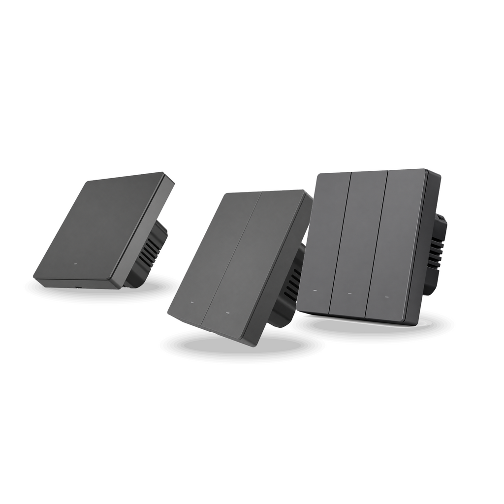 Gamme NéoSwitch M5 Pro avec interrupteurs mécaniques un, deux et trois canaux.