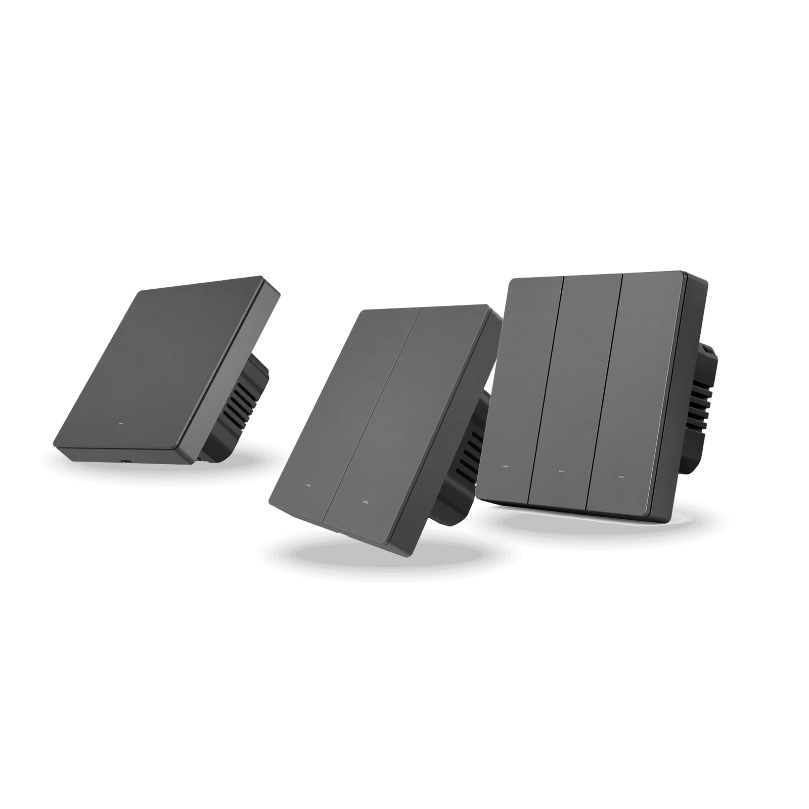 Gamme NéoSwitch M5 Pro avec interrupteurs mécaniques un, deux et trois canaux.