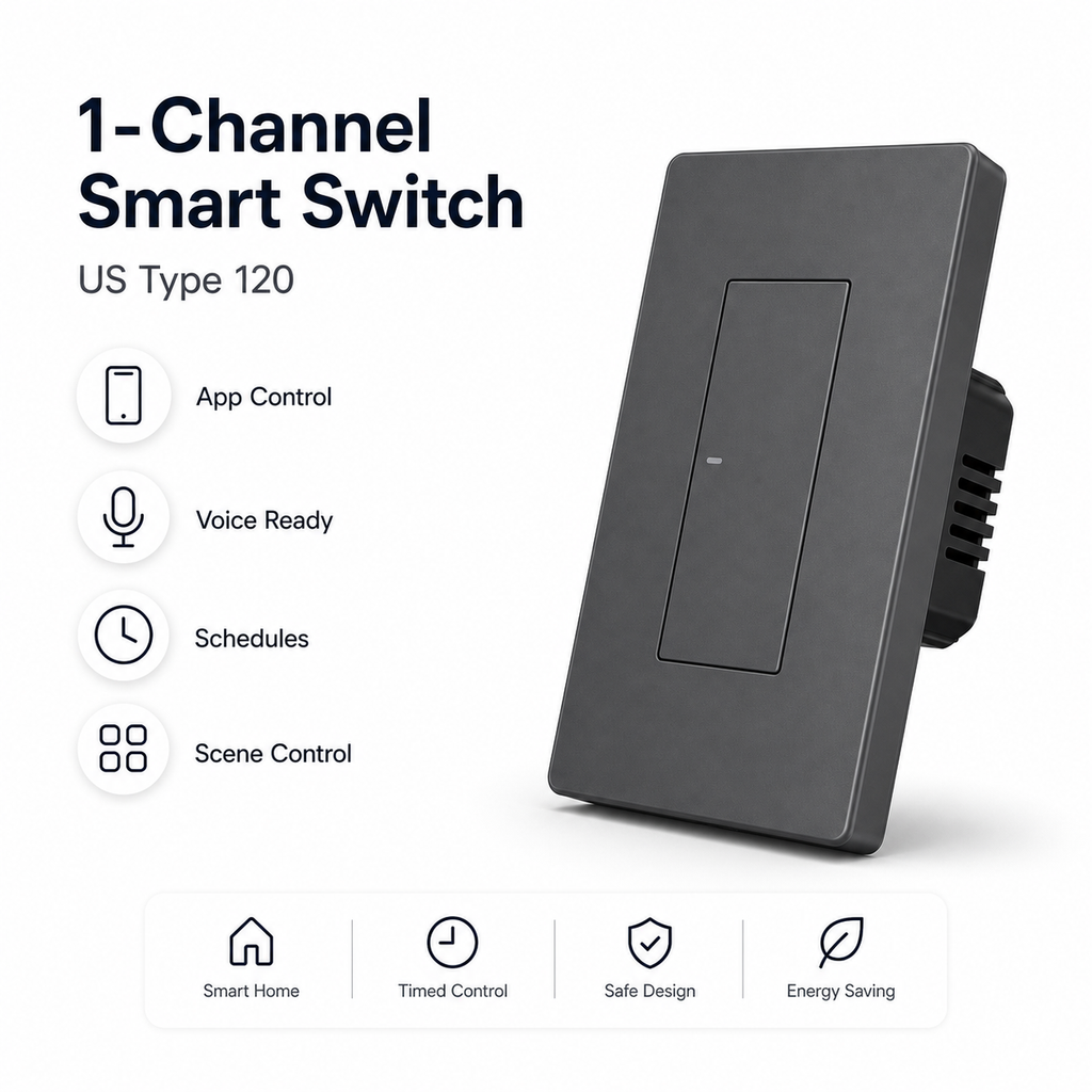 One-channel NéoSwitch M5 Pro US mechanical smart switch feature card