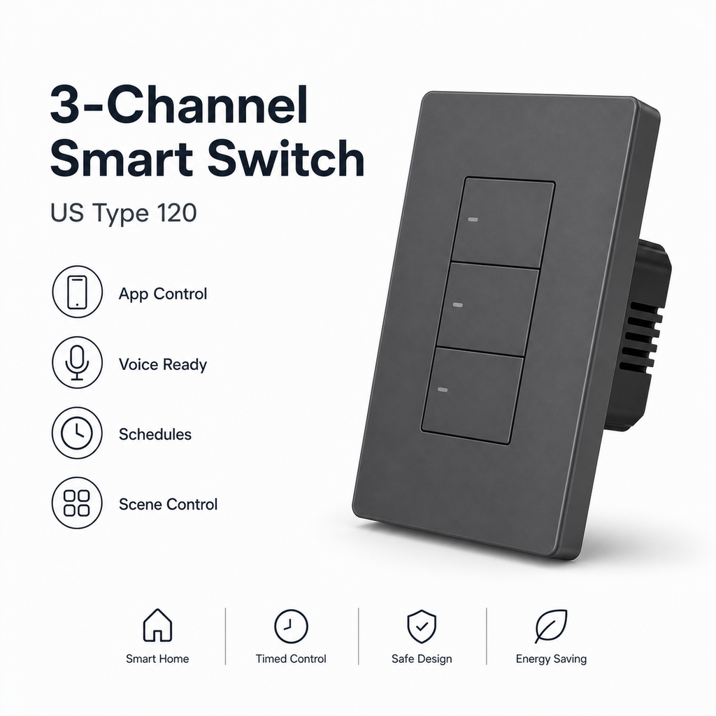 Three-channel NéoSwitch M5 Pro US mechanical smart switch feature card