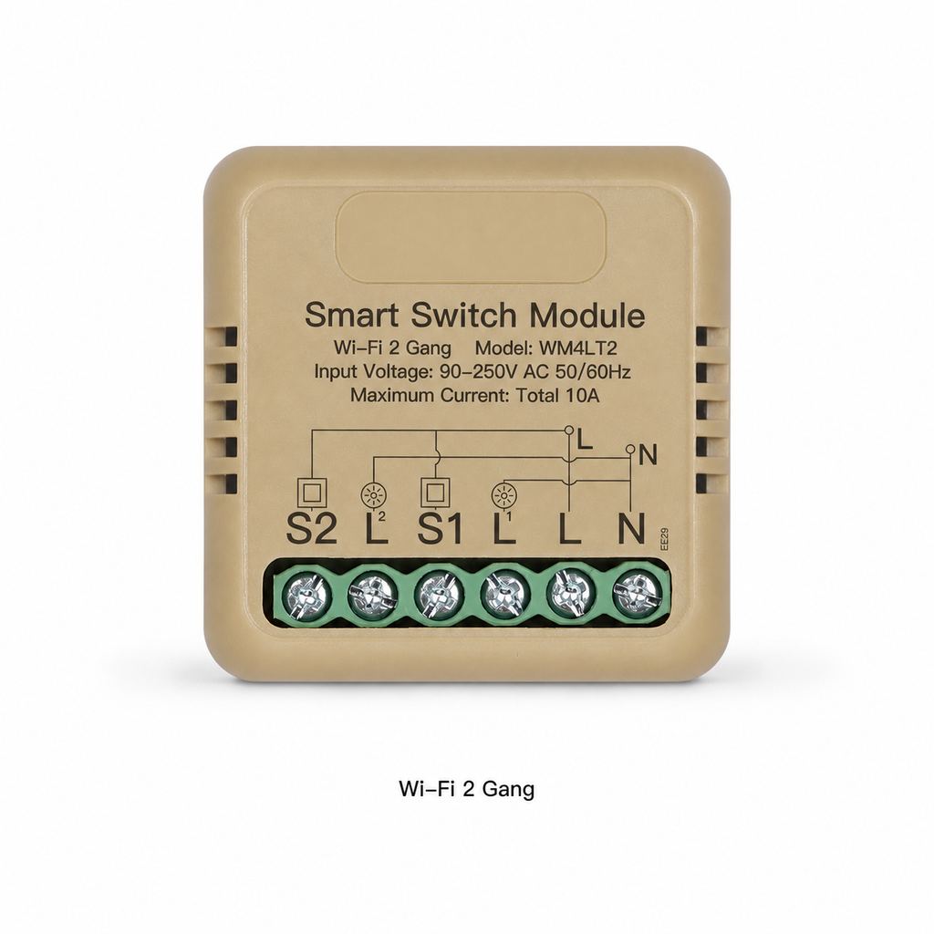 NeoSwitch Mini Comfort Wi-Fi 2 Gang - white studio packshot