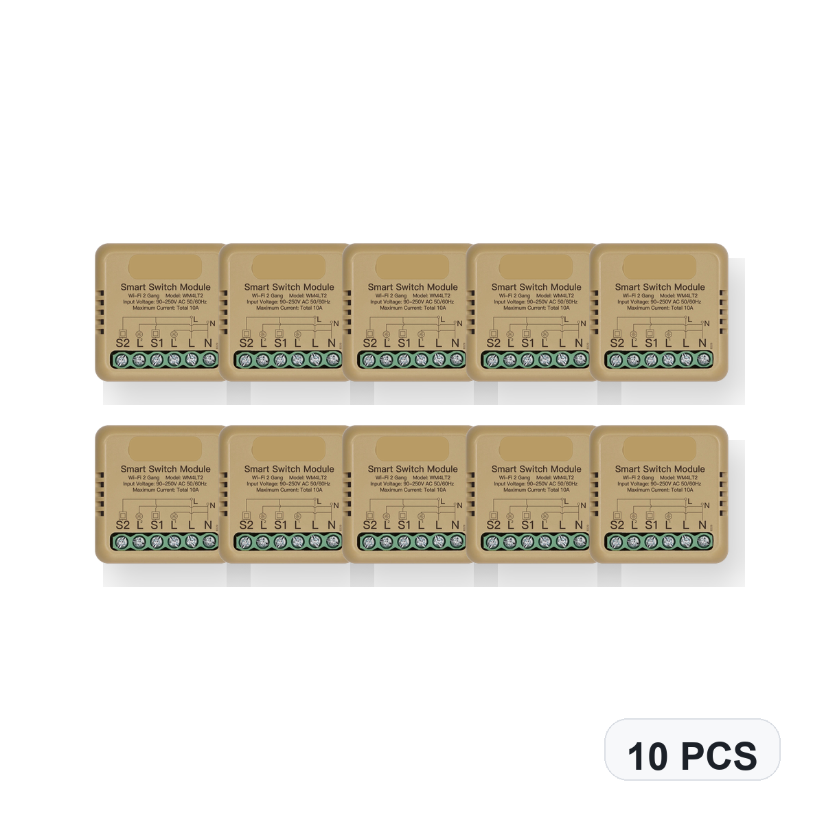 NéoSwitch Mini Comfort WiFi 2 Gang 10 PCS studio quantity image