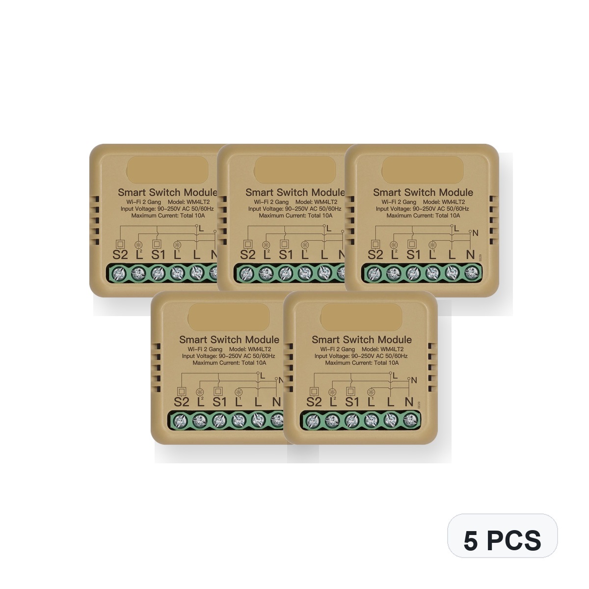 NéoSwitch Mini Comfort WiFi 2 Gang 5 PCS studio quantity image