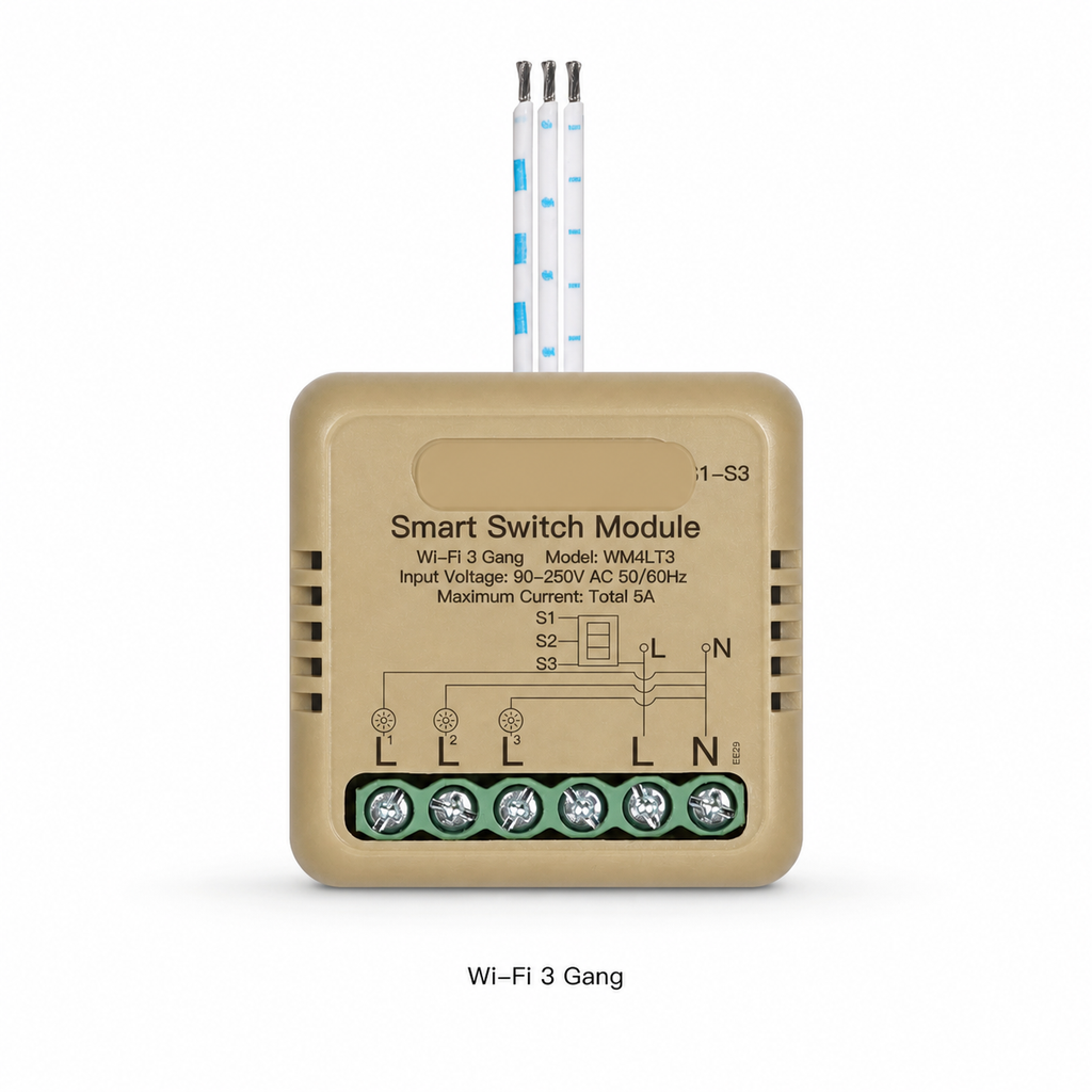 NeoSwitch Mini Comfort Wi-Fi 3 Gang - white studio packshot