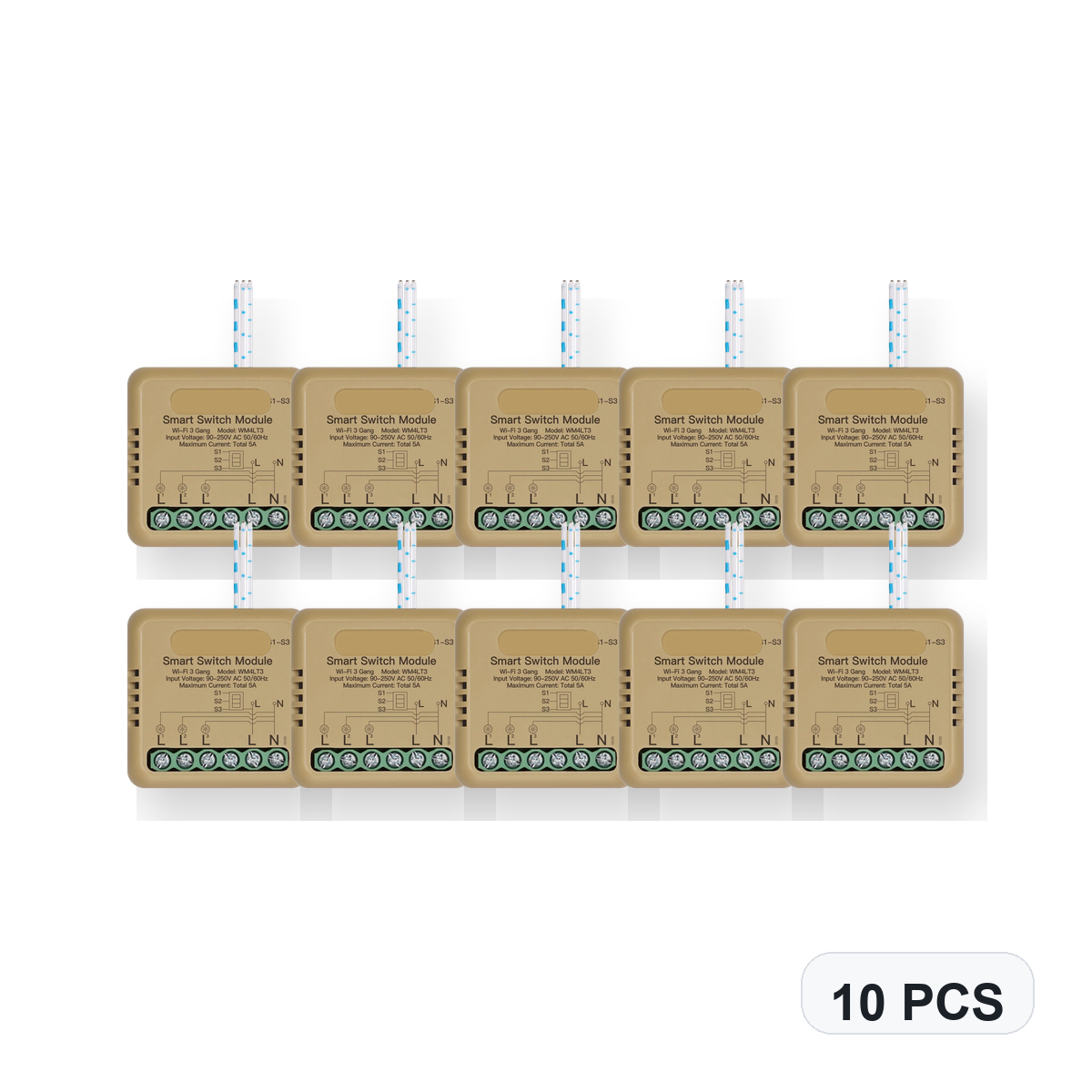 NéoSwitch Mini Comfort WiFi 3 Gang 10 PCS studio quantity image