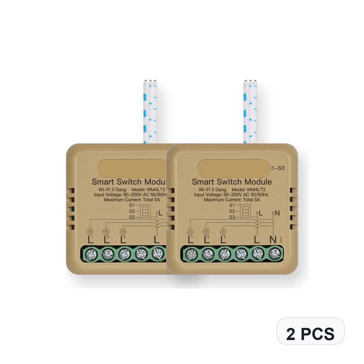 NéoSwitch Mini Comfort WiFi 3 Gang 2 PCS studio quantity image