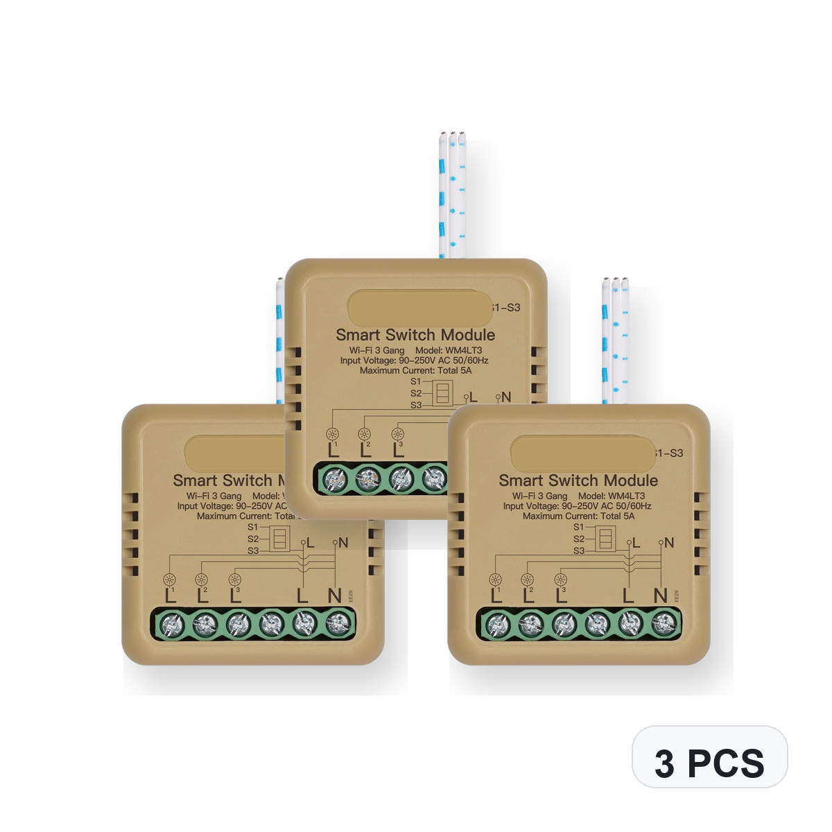 NéoSwitch Mini Comfort WiFi 3 Gang 3 PCS studio quantity image