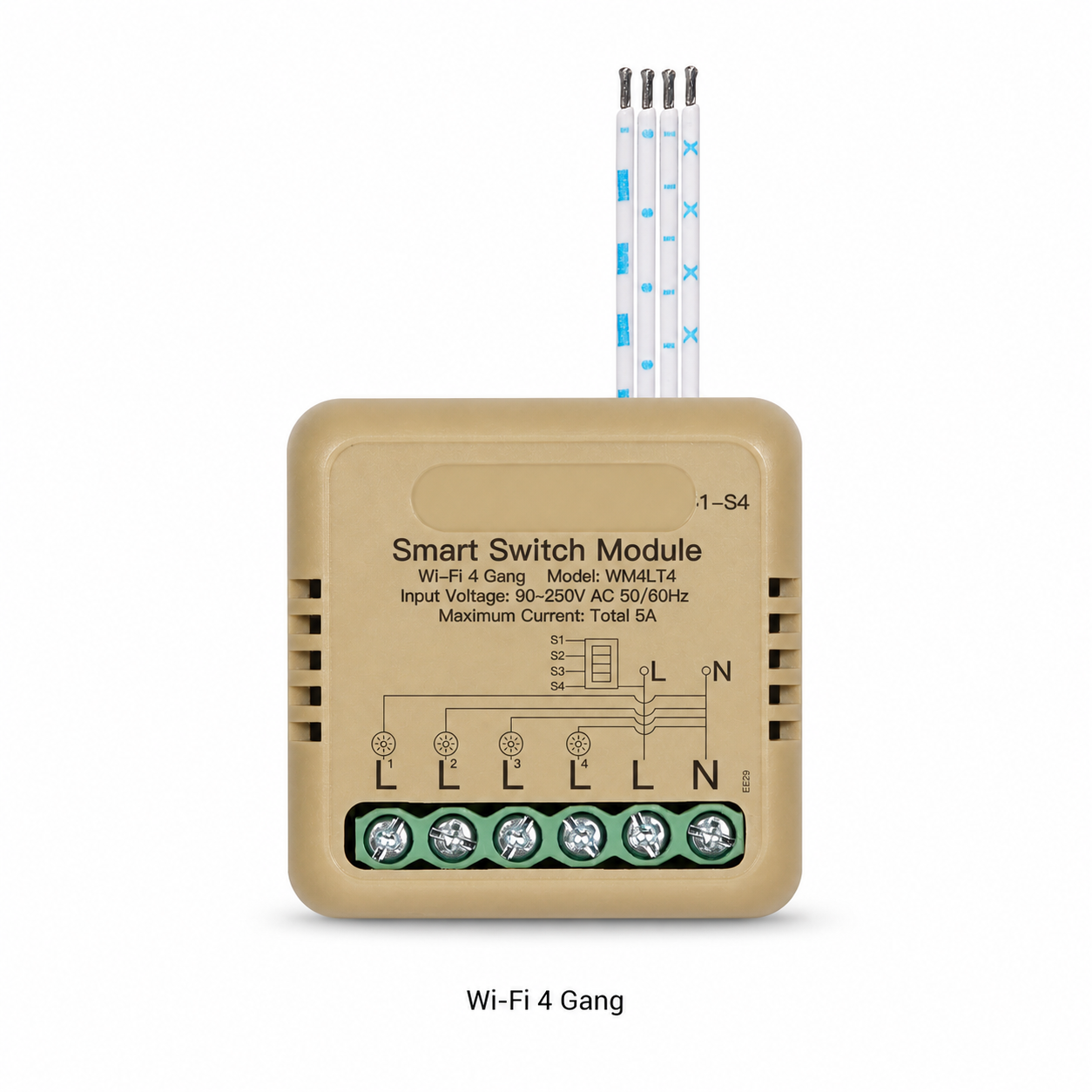 NeoSwitch Mini Comfort Wi-Fi 4 Gang - white studio packshot