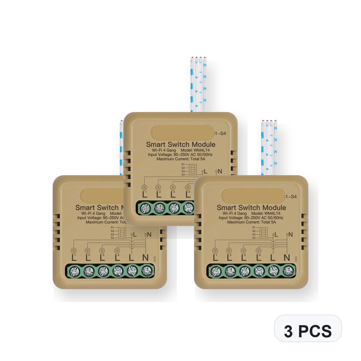 NéoSwitch Mini Comfort WiFi 4 Gang 3 PCS studio quantity image
