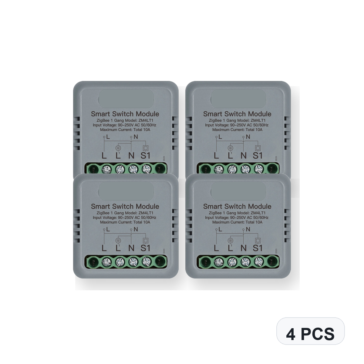 NéoSwitch Mini Comfort ZigBee 1 Gang 4 PCS studio quantity image