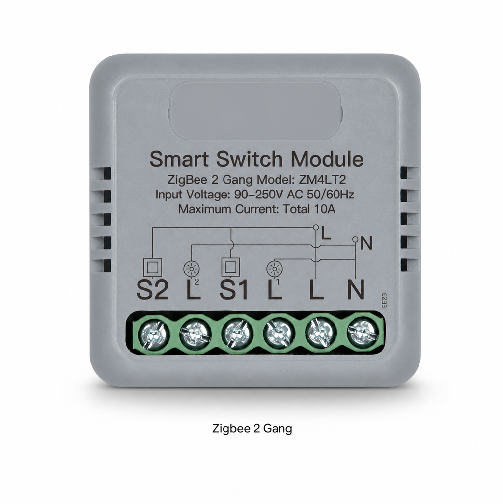 NeoSwitch Mini Comfort Zigbee 2 Gang - white studio packshot