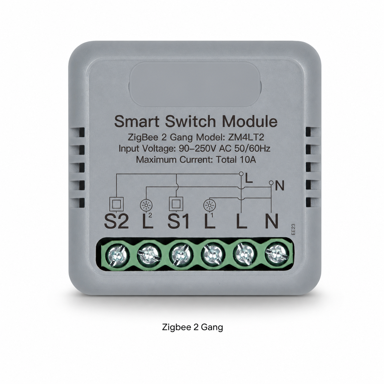 NeoSwitch Mini Comfort Zigbee 2 Gang - white studio packshot