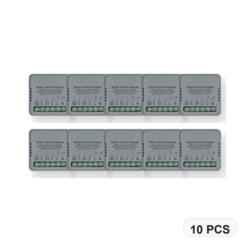 NéoSwitch Mini Comfort ZigBee 2 Gang 10 PCS studio quantity image