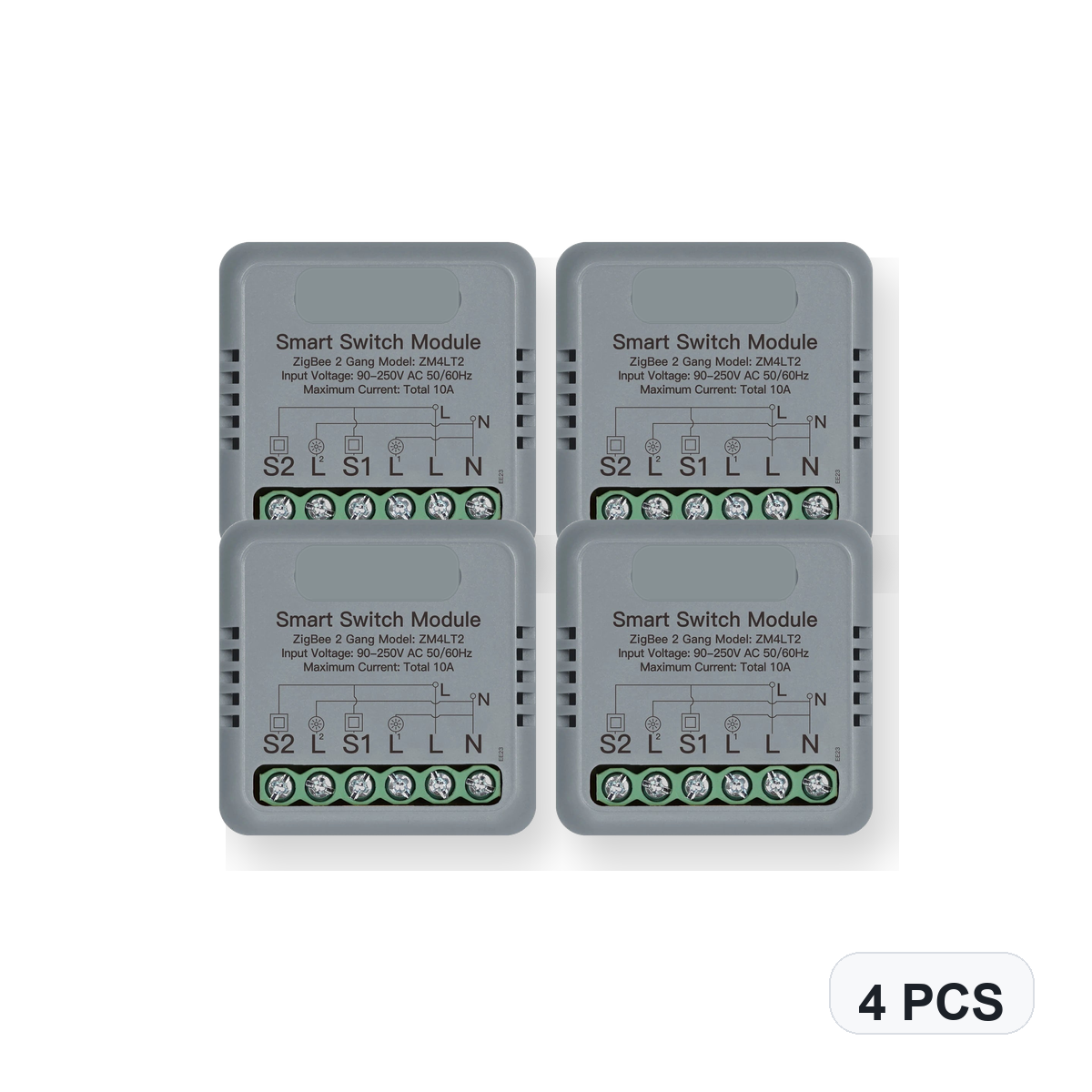NéoSwitch Mini Comfort ZigBee 2 Gang 4 PCS studio quantity image