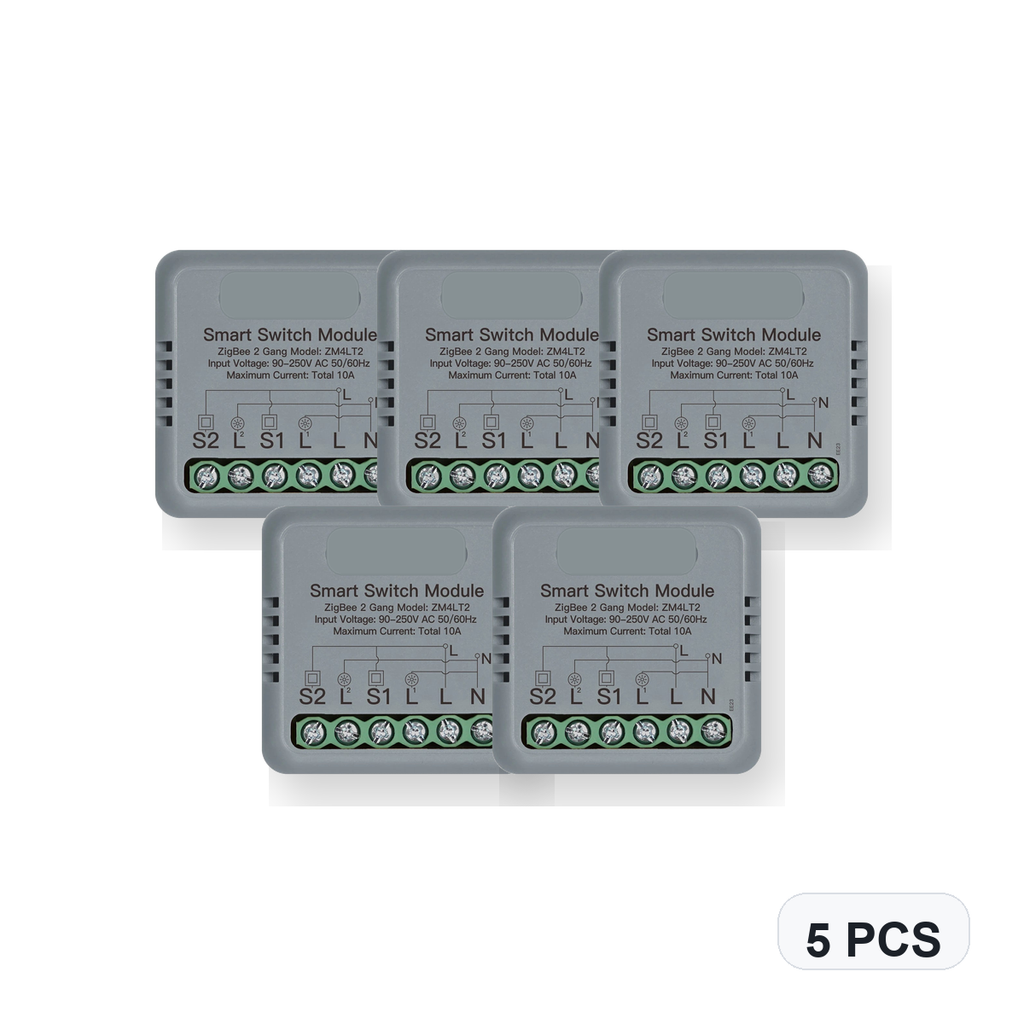 NéoSwitch Mini Comfort ZigBee 2 Gang 5 PCS studio quantity image