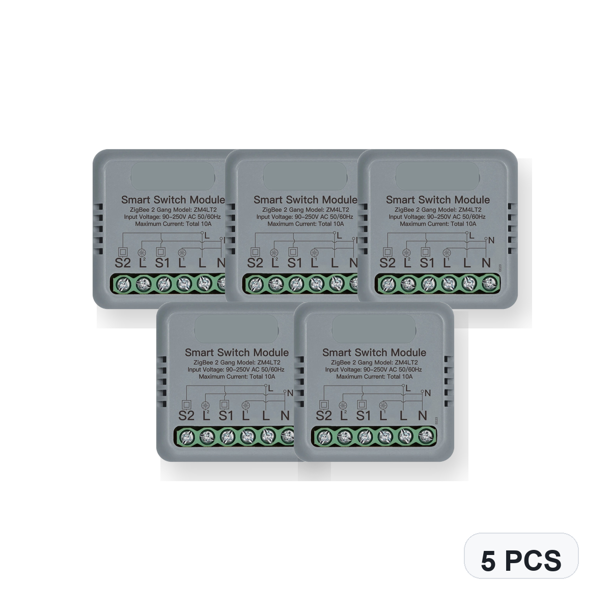 NéoSwitch Mini Comfort ZigBee 2 Gang 5 PCS studio quantity image