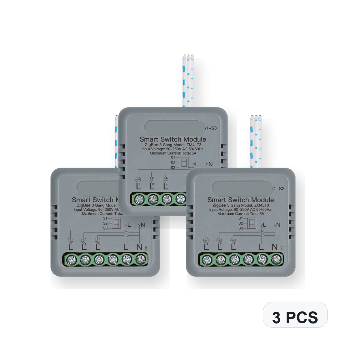 NéoSwitch Mini Comfort ZigBee 3 Gang 3 PCS studio quantity image