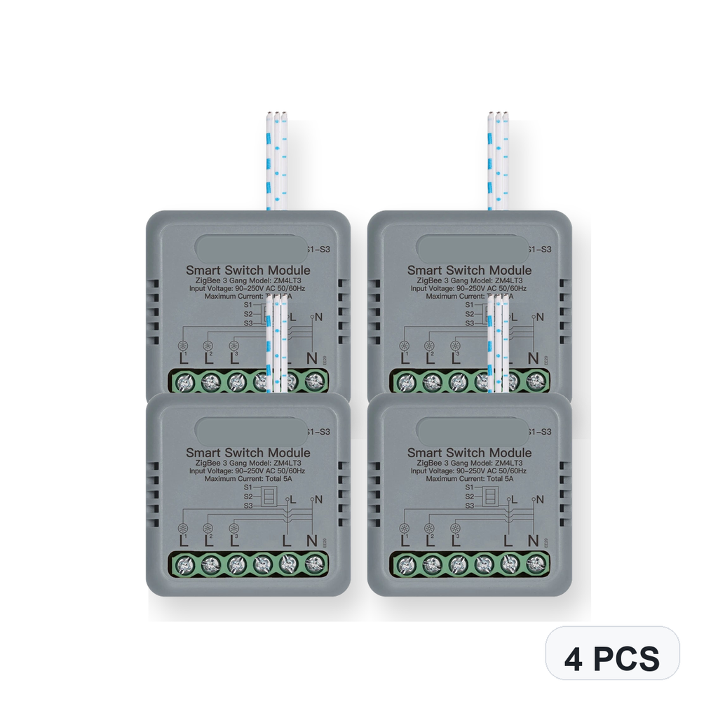 NéoSwitch Mini Comfort ZigBee 3 Gang 4 PCS studio quantity image