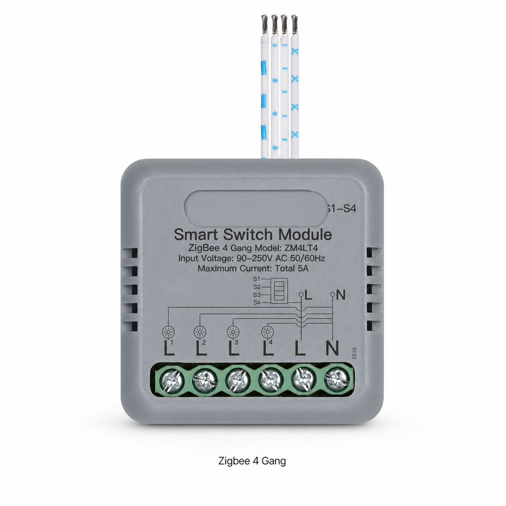 NeoSwitch Mini Comfort Zigbee 4 Gang - white studio packshot