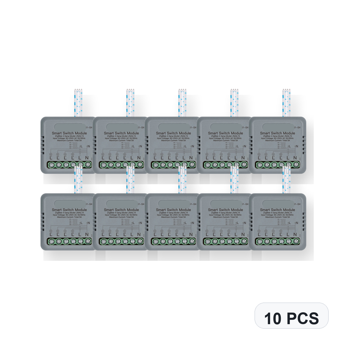 NéoSwitch Mini Comfort ZigBee 4 Gang 10 PCS studio quantity image